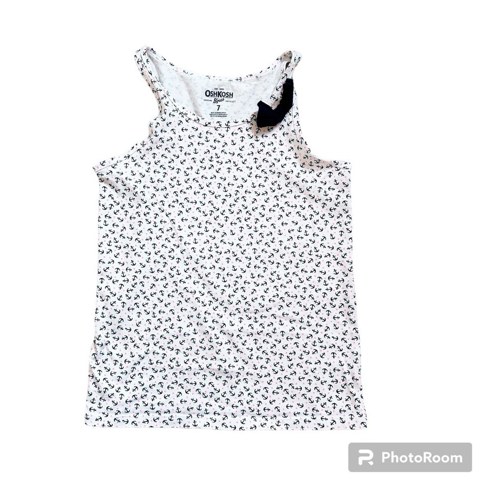 Oshkosh Tank top size 7 Anchor print, bow detail Bundle and Save!
